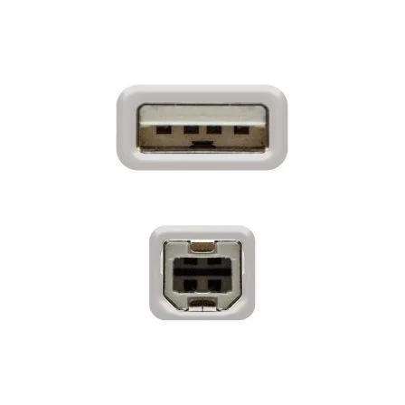 Nanocable Cable USB 2.0 Impresora Tipo A/M a B/M, 3 m, Beige Nanocable Cable USB 2.0 Impresora Tipo A/M a B/M, 3 m, Beige